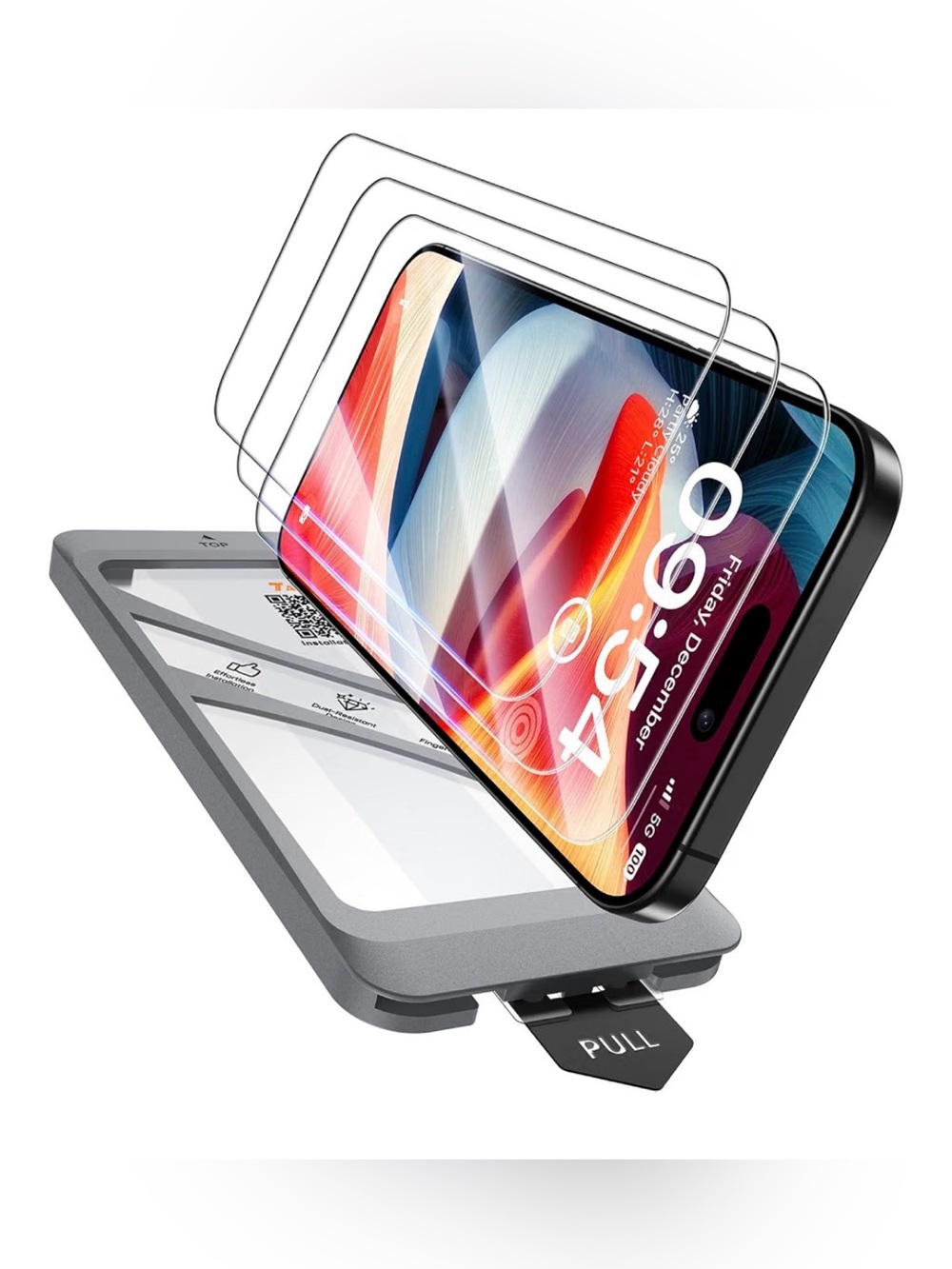 ☎️Tempered Glass Screen Protector for iPhone 15 - Clear (3-Pack) NEW